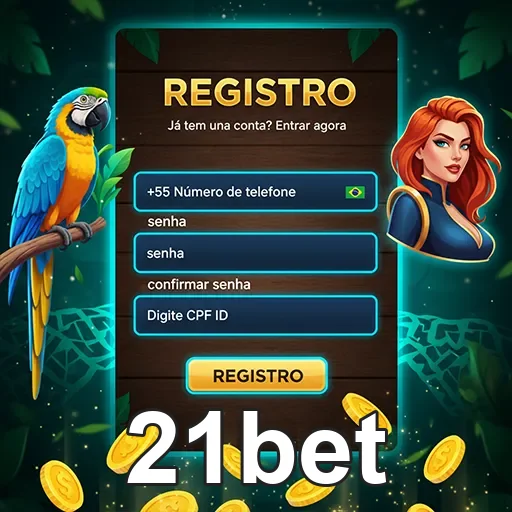 Imagem representativa do registro e cadastro VIP no 21bet.